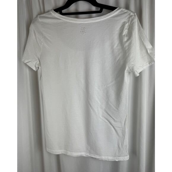 Ann Taylor LOFT Soft Short Sleeves T-Shirt, White, Sz: M, 56-21 - Picture 10 of 15